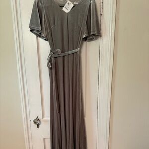 Revelry Reese Velvet Maxi Bridesmaid Dress